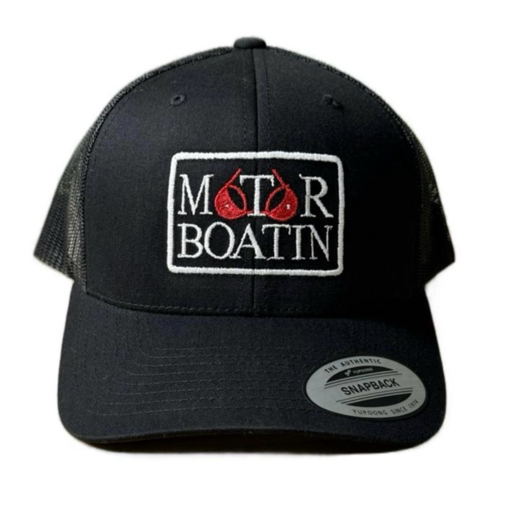 Motor Boatin Mesh Snapback Embroidered Curved Bill Trucker Hat Cap Red Bikini